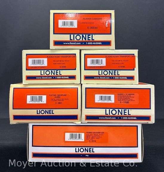 (6) Lionel Alaska Freight Cars, with Original Boxes