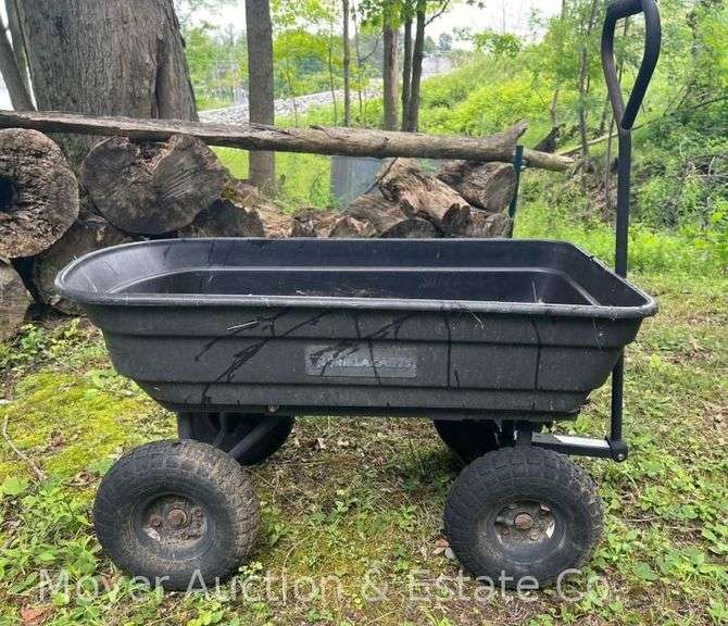 Gorilla Cart Dumping Garden Cart with Pneumatic Tires, 18”x32” Bed image