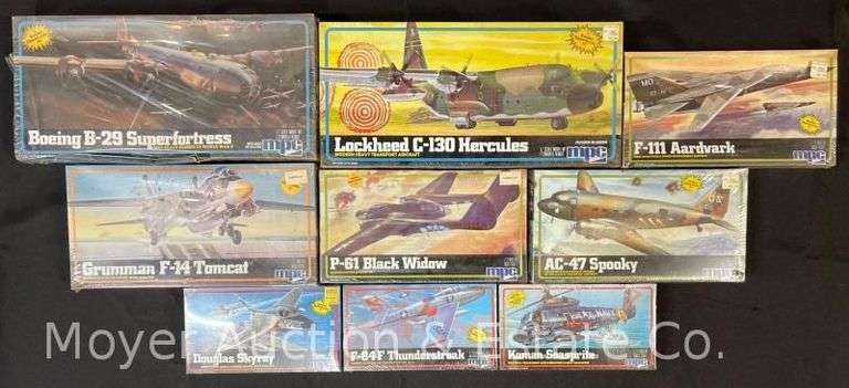 (9) MPC Plastic Model Kits, Sealed in Plastic, 1/72 Scale image