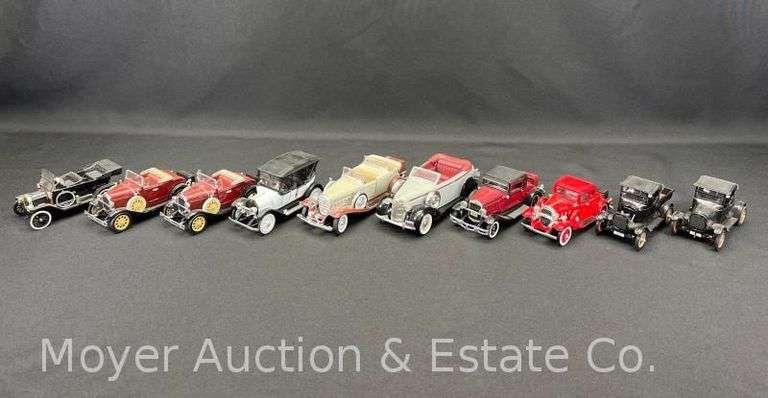(10) Die-Cast Model Cars, 5"-7" Long image