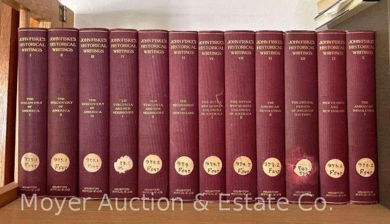 (12) Volume "John Fiske's Historical Writings" Set image