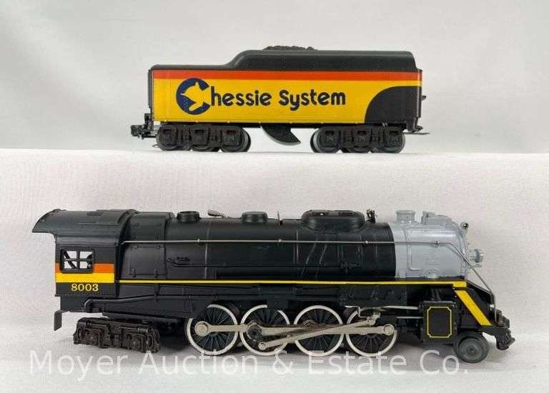 Lionel No. 8003 Chessie Steam Special Die Cast 2-8-4 Steam Locomotive and Tender, with Original Box image