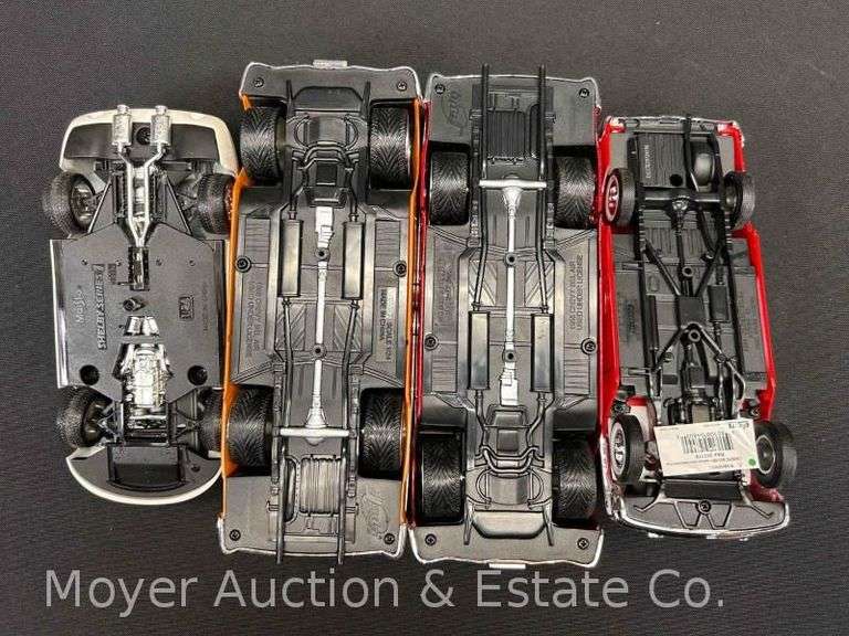 (4) Die-Cast Model Cars, 7"-8"  Long