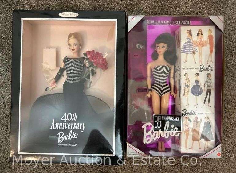 35th and 40th Anniversary Barbies, in Original Boxes image