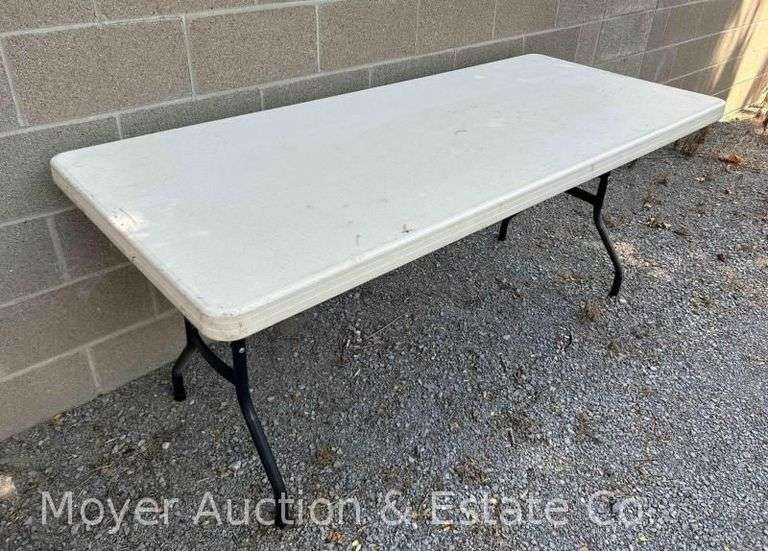 Lifetime 6ft. White Poly Folding Table, Solid Top image