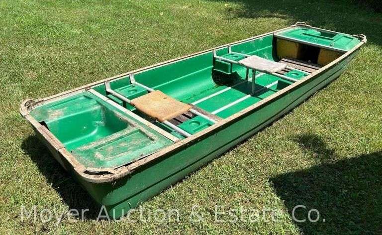 11’ Fiberglass Jon Boat, Condition Unknown image