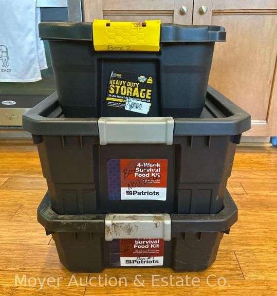 Group of Long Term Shelf Stable Food with Storage Totes image