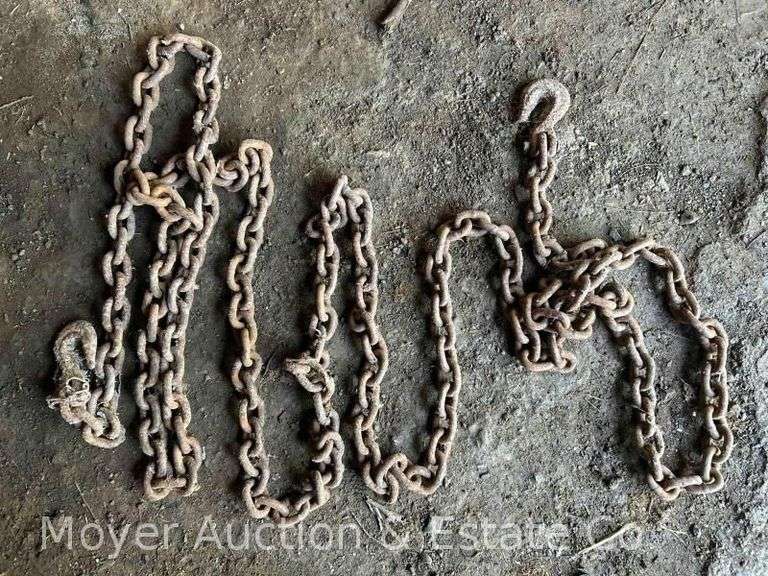 Chain with Hooks on Both Ends, Rusty, 16' Long image