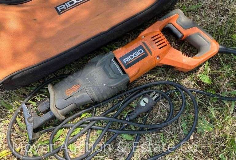 Rigid Corded Reciprocating Saw, with Accessories and Bag