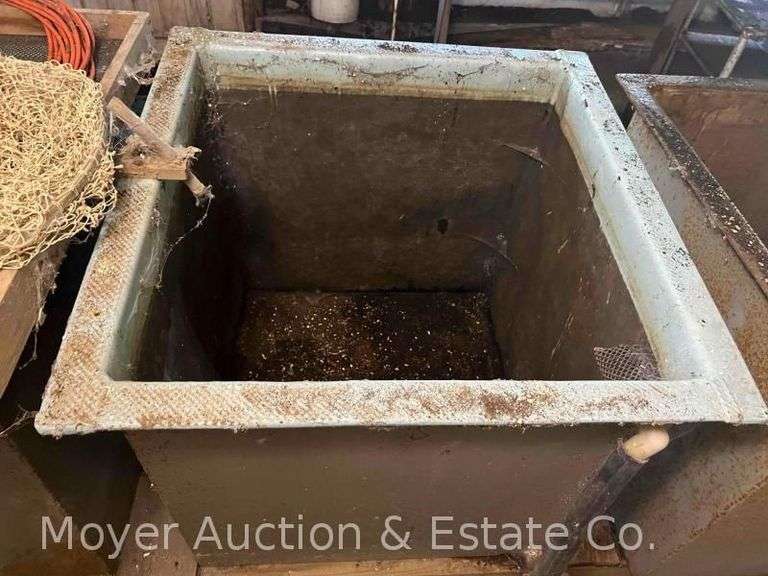 (4) Steel Fiberglass Lined Tanks, 34”x34”x30”h Overall, 30”x30”x30” Inside Dimensions