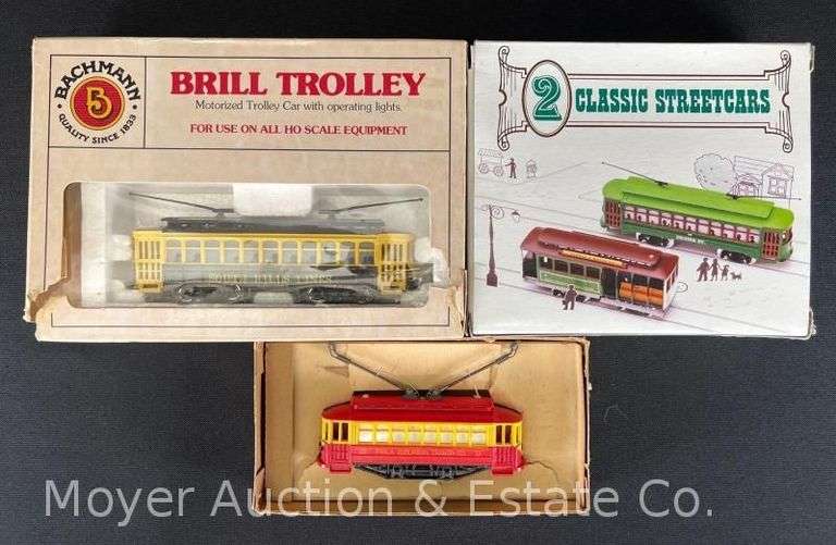 Group of HO Scale Trolleys and Streetcars image