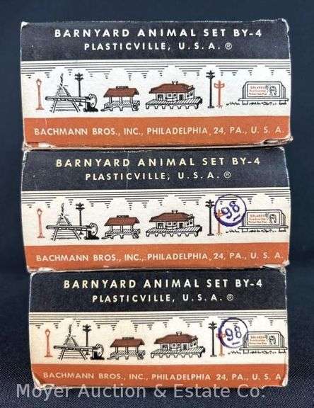 (3) Plasticville Barnyard Animal Sets, in Original Boxes image