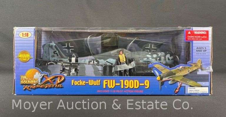 21st Century Toys Focke Wulf FW-190D-9 1:18 Scale Plastic Airplane Model, with Original Box image
