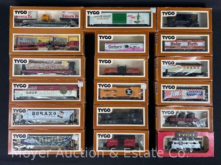 (17) Tyco HO Scale Freight Cars, with Boxes image