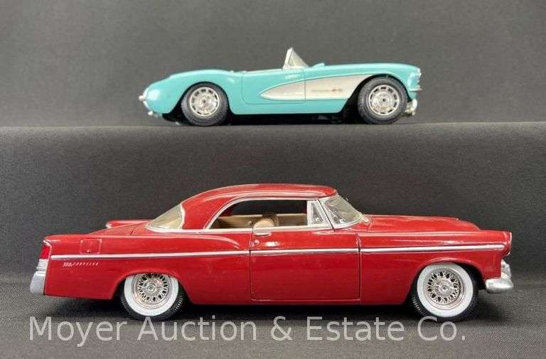 Chevy Corvette and Chrysler 300B 1:18 Scale Die-Cast Models image