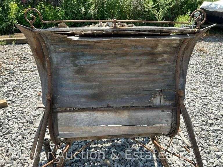 Wooden Sleigh Frame, See Pictures for Condition, Approx. 39" Wide x 72" Long