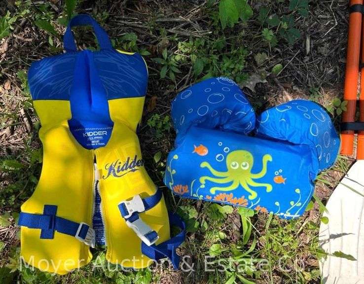 Kids Life Jackets, Vintage Fish Finder, Walkie Talkies, Bow Release, Etc.