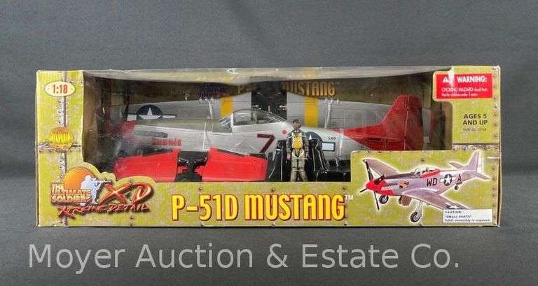 21st Century Toys P-51D Mustang 1:18 Scale Plastic Airplane Model, with Original Box image