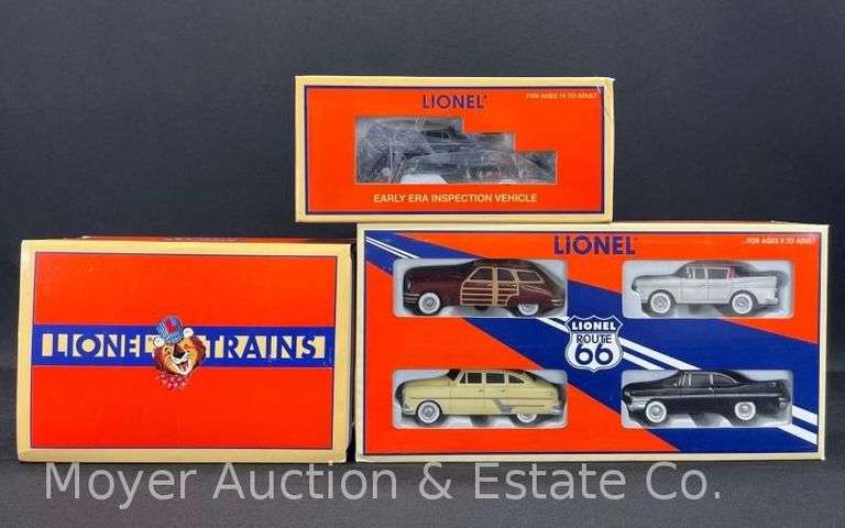 Lionel Inspection Vehicle, Hand Car and Die Cast Cars, with Original Boxes image
