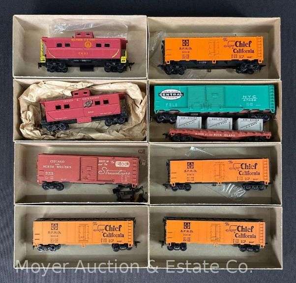 (8) Lindberg Line HO Scale Freight Cars, with Boxes image