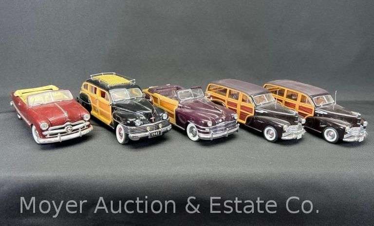 (5) Die-Cast Model Cars, 8"-9" Long image