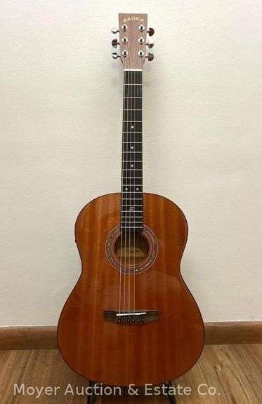 Zager Easy Play Electric Acoustic Guitar, Model Parlor E/N, Serial No. 210411231, w/Hard Side Case image