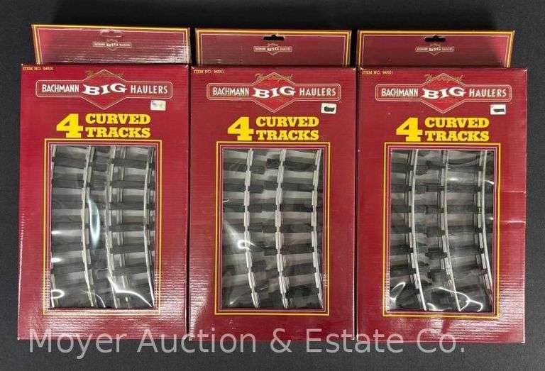 (3) Bachmann Big Haulers G Scale Curved Track 4 Packs, in Original Packaging image