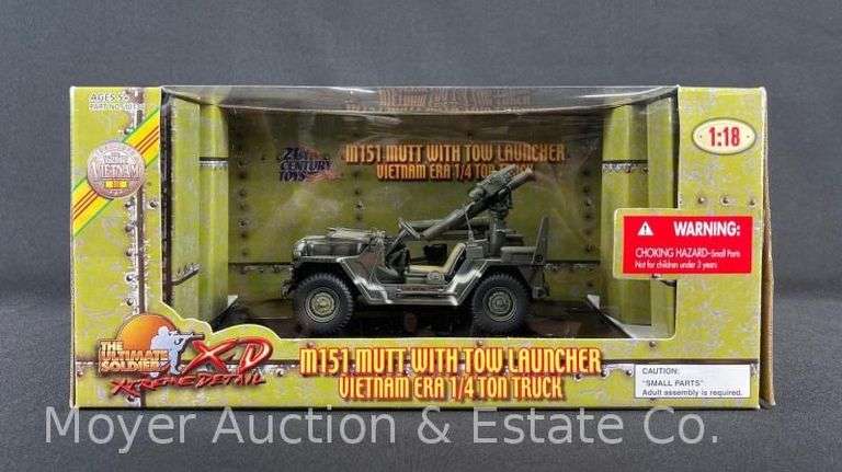 21st Century Toys M151 Mutt with Tow Launcher, 1:18 Scale Plastic Tank Model, with Original Box image