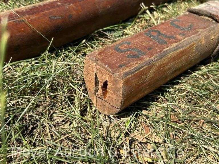 Antique Wood Boat Oar, 2 Pieces, 54" and 62" Long