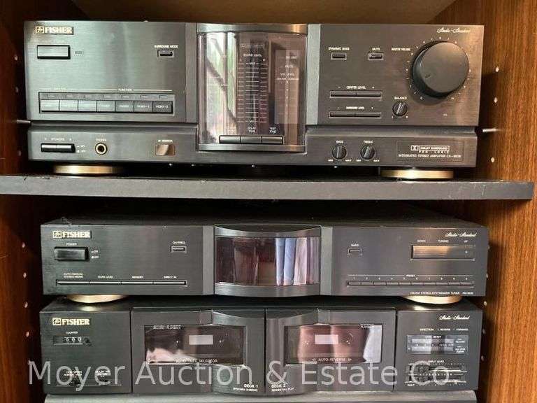 (3) Fisher Studio Standard Stereo Components with Stereo Cabinet, See Description for Details image