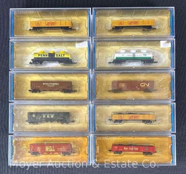 (10) Asst. Bachmann N Scale Premium Silver Series Freight Cars, with Original Plastic Cases image