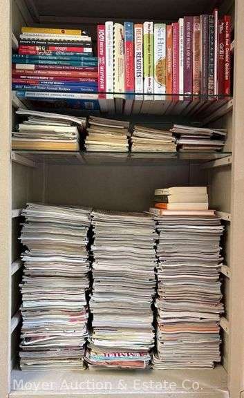 Group of Cookbooks and Cooking/Food Magazines image