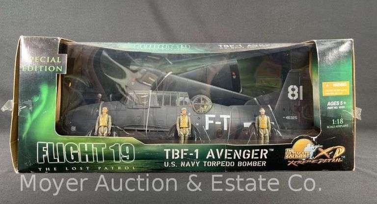 21st Century Toys TBF-1 Avenger 1:18 Scale Plastic Airplane Model, with Original Box image
