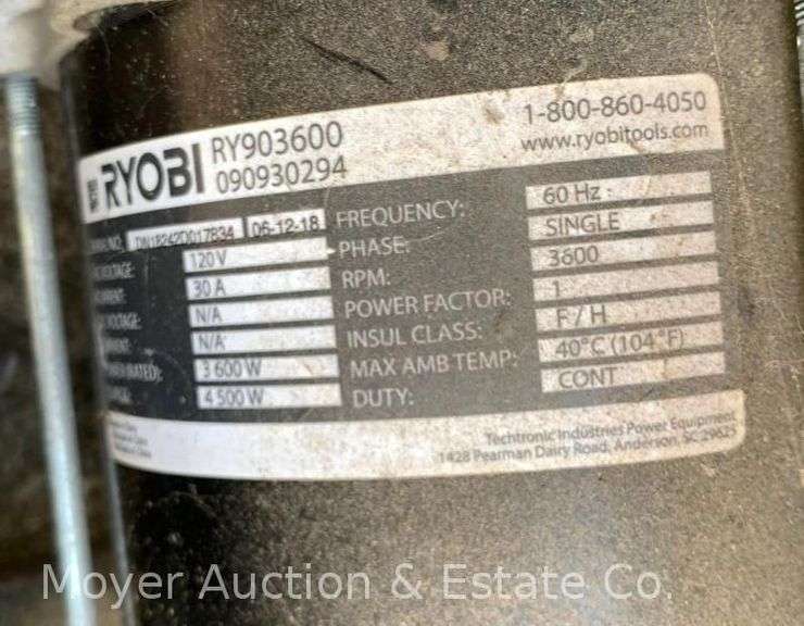 Ryobi 4500watt Generator, 212cc EasyStart Engine, 3600 Running Watts, Starts & Runs