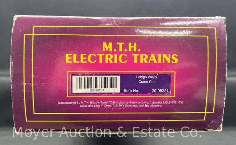 MTH Lehigh Valley Crane Car, No. 98221, with Original Box