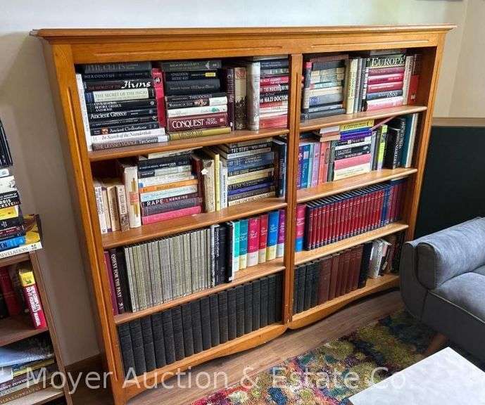 Wood Bookshelf/Cabinet, 70"x12"x58"h image