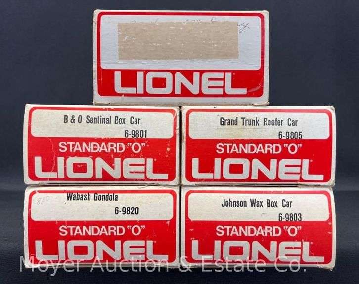 (5) Lionel Freight Cars and Rio Grande "B" Unit, with Original Boxes