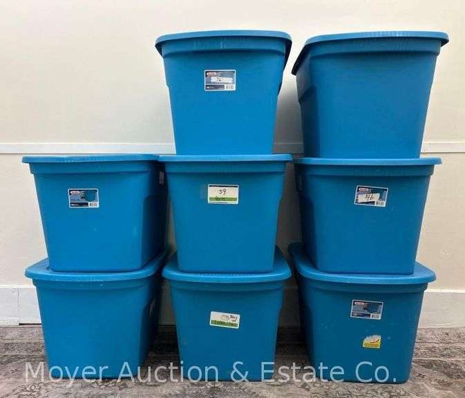 (8) Sterilite 18 Gallon Storage Totes with Lids image