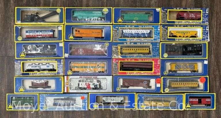 (25) AHM HO Scale Freight Cars, with Boxes image