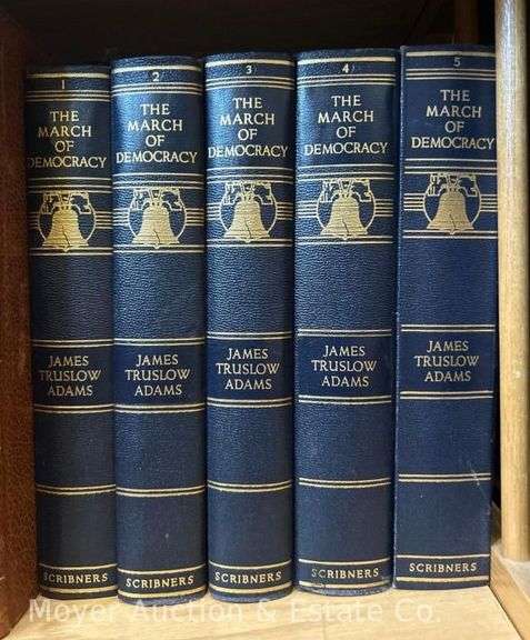 "The March of Democracy" by James Truslow Adams 5 Volume Set image