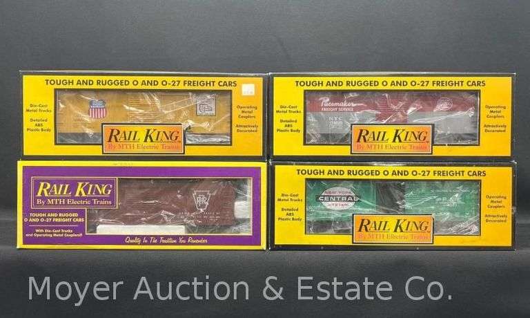 (4) RailKing Box Cars, with Original Boxes image