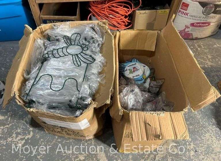 (2) Boxes of Garden Decor image