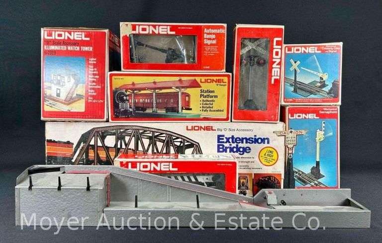 Group of Lionel Accessories, Watch Tower, Crossing Gates, Bridge, Etc. image