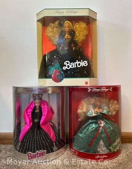 (3) Holiday Barbie Dolls, in Original Boxes image