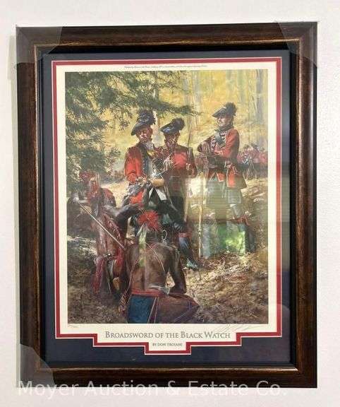"Broadsword of the Black Watch" by Don Troiani Print, Artist Signed, Framed, Overall 23"x19" image