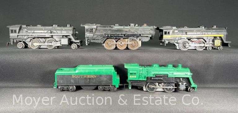 (4) Lionel Steam Locomotives, No. 243, 8617, 2035 (Missing Wheels) and 8302 (with Tender) image