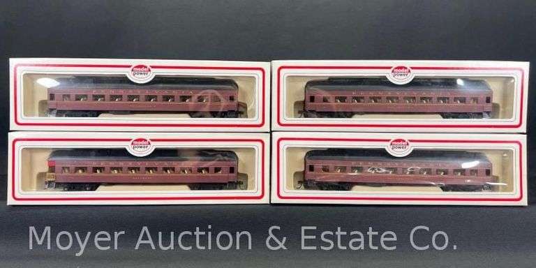 (4) Model Power HO Scale Passenger Cars, with Original Boxes image