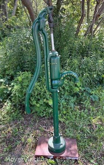 Myers Well Pump, Restored, on Wood Base image