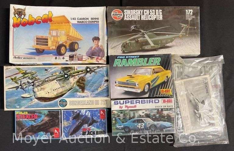 (8) Asst. Plastic Model Kits, 6 Sealed in Plastic, Multiple Scales image