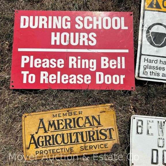Group of Asst. Signs, Most Metal, 7"x10" - 18"x12"